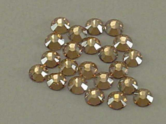 12 pcs. 40ss GOLDEN SHADOW FLATBACK European Rhinestones